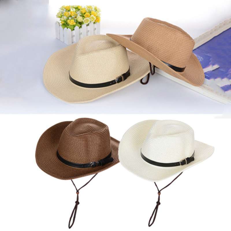 Promo 4 Pcs Unisex Packable Straw Sun 