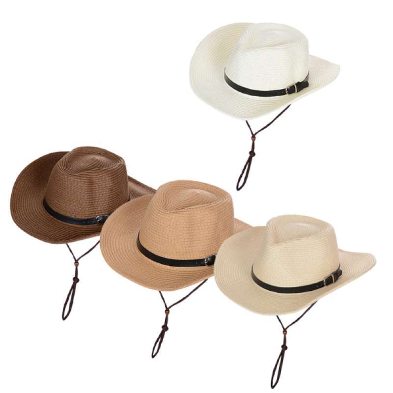 Promo 4 Pcs Unisex Packable Straw Sun 