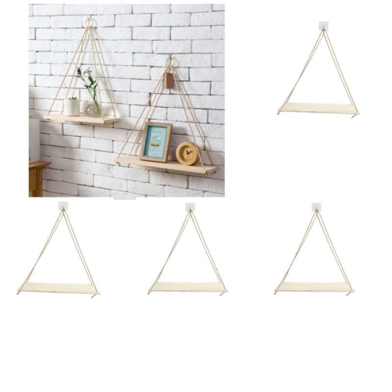Jual 4pcs Hanging Wall Mounted Shelves Hanging Rack Kitchen Bedroom Decor Gifts Online Oktober 2020 Blibli Com