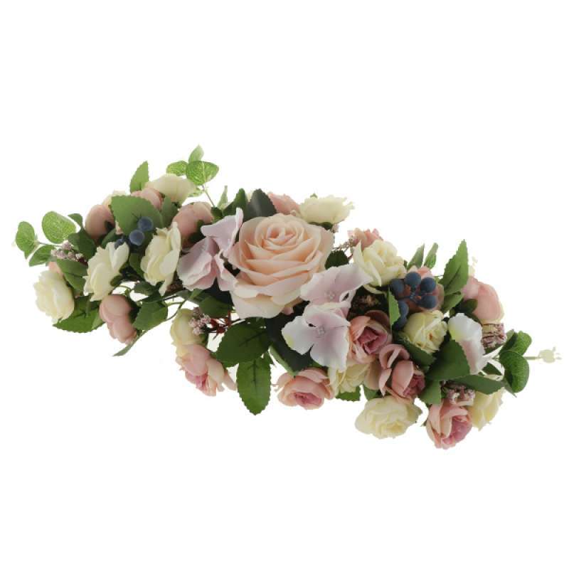 Jual Simulation Silk Rose Flower Wreath Mirror Door Lintel Home Wedding Decor Online Oktober 2020 Blibli Com
