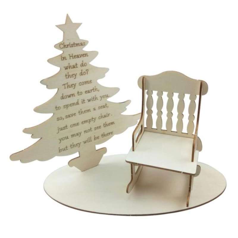 Jual Wood Table Top Christmas Decoration Rocking Chair Miniature Christmas Tree Online September 2020 Blibli Com