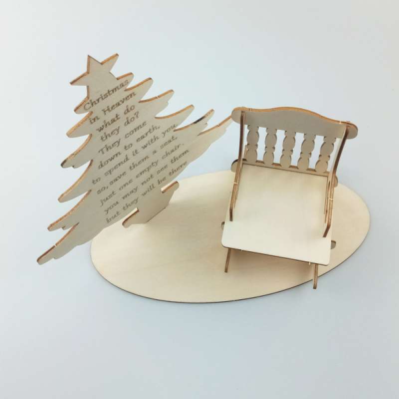Jual Wood Table Top Christmas Decoration Rocking Chair Miniature Christmas Tree Online September 2020 Blibli Com