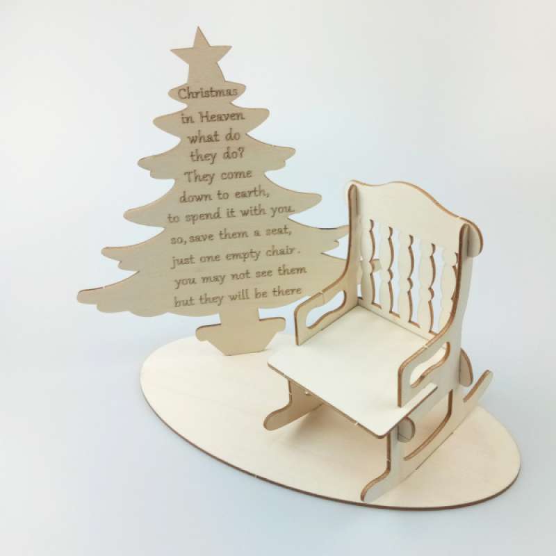 Jual Wood Table Top Christmas Decoration Rocking Chair Miniature Christmas Tree Online September 2020 Blibli Com
