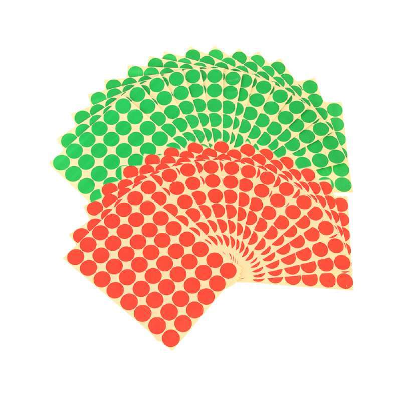 25mm Colored Labels Sticker Dot Sticker Coding Labels Red Labels 1440 Pcs
