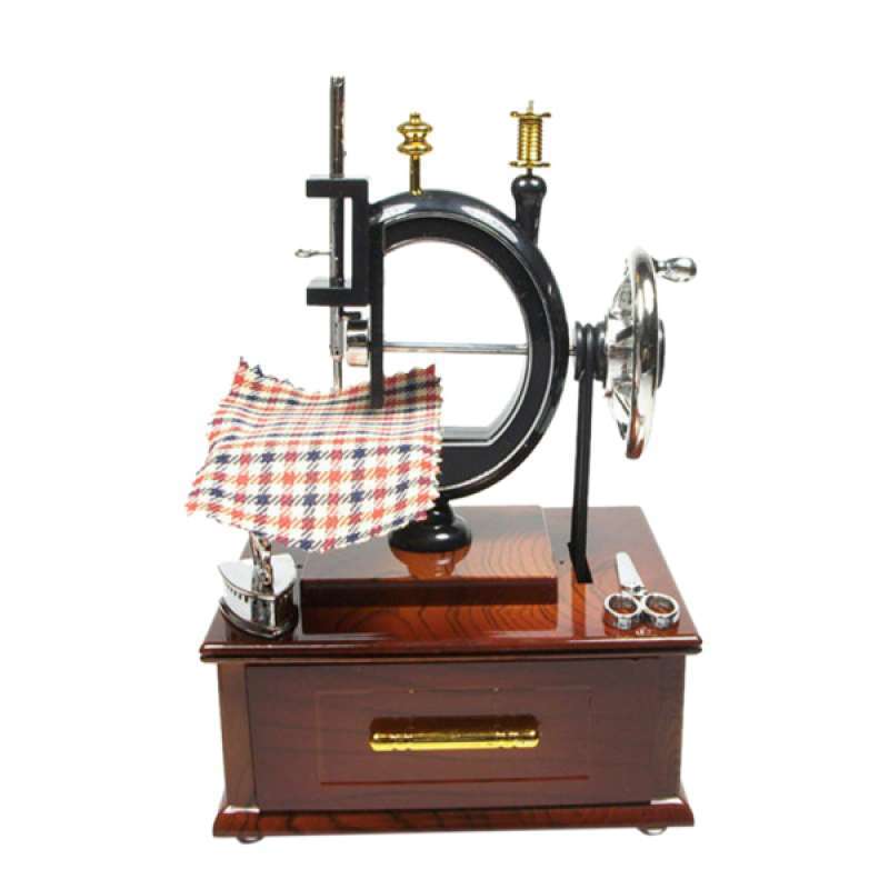 Jual 1x Retro Music Box Clockwork Music Sewing Machine Table Desk Decoration Gift Online Oktober 2020 Blibli Com