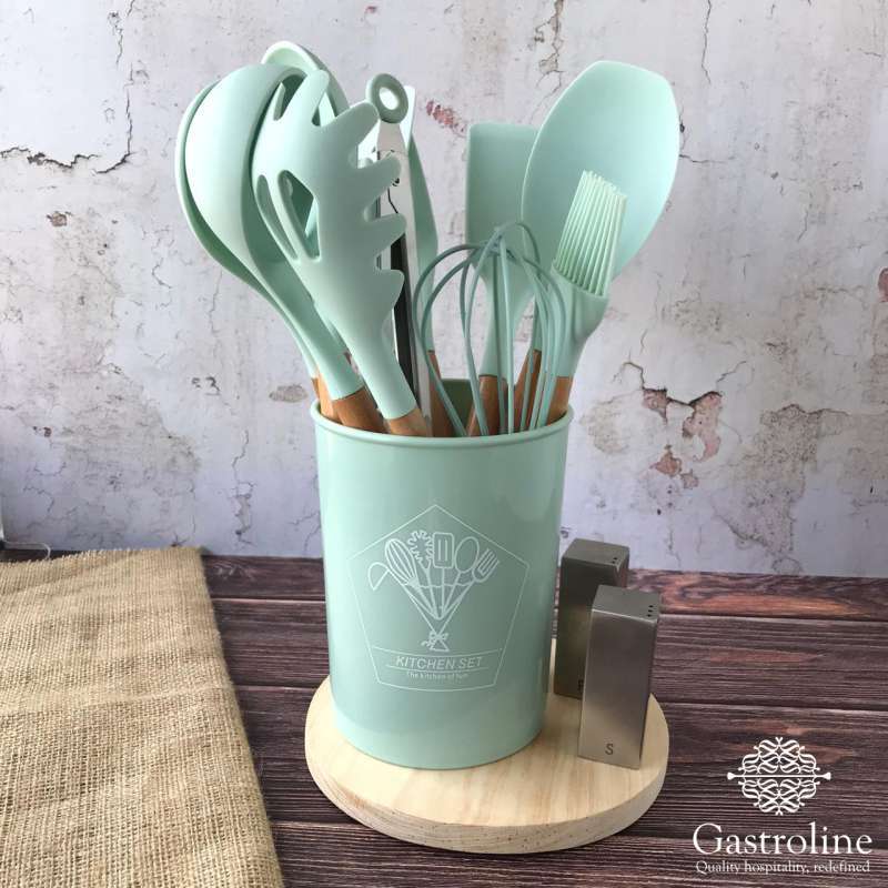 Jual Sillicone Utensil Set 12pcs Peralatan Masak Sutil Spatula Silikon Online November 2020 Blibli Com