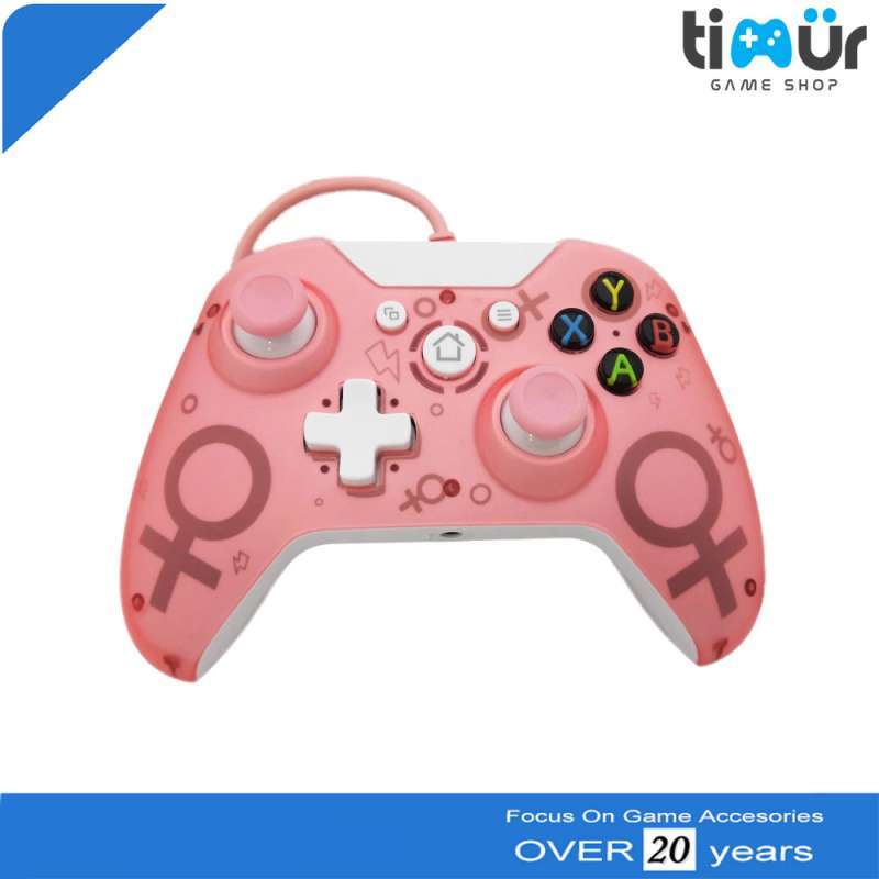 pink wired xbox one controller