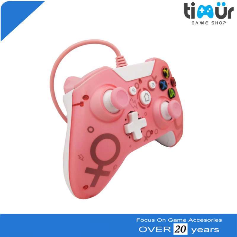 pink wired xbox one controller
