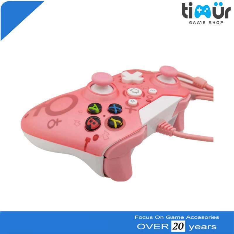 pink wired xbox one controller