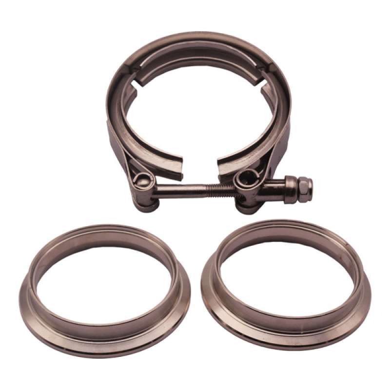 2.5'' V-Band Flange & Clamp Kit For Turbo Exhaust Downpipes Mild Steel Flange