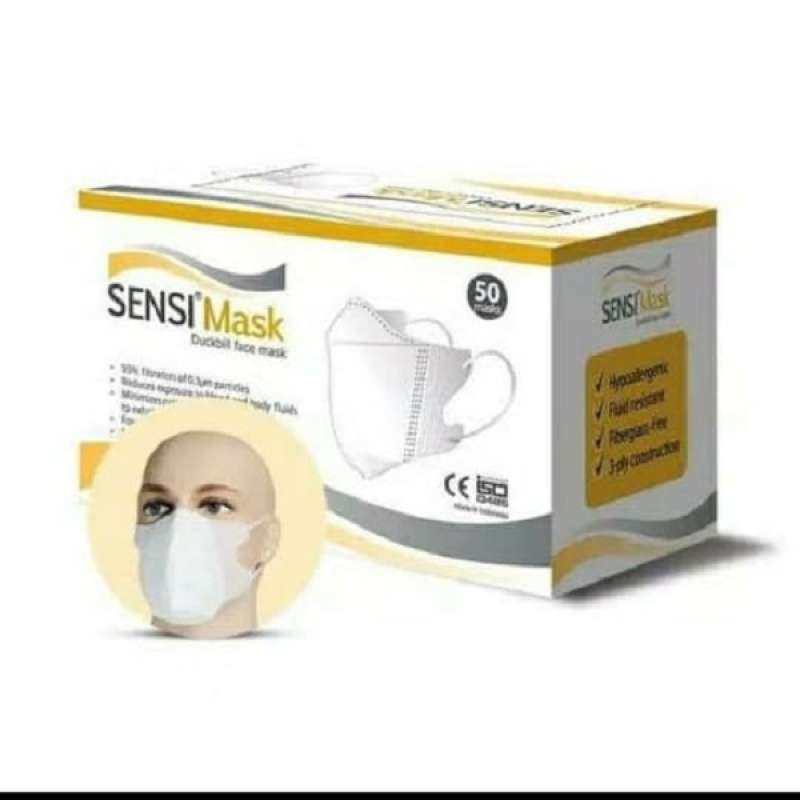 Jual Masker Sensi Duckbill 1 Box Isi 50 Face Mask 3 Ply Original Online Desember 2020 Blibli