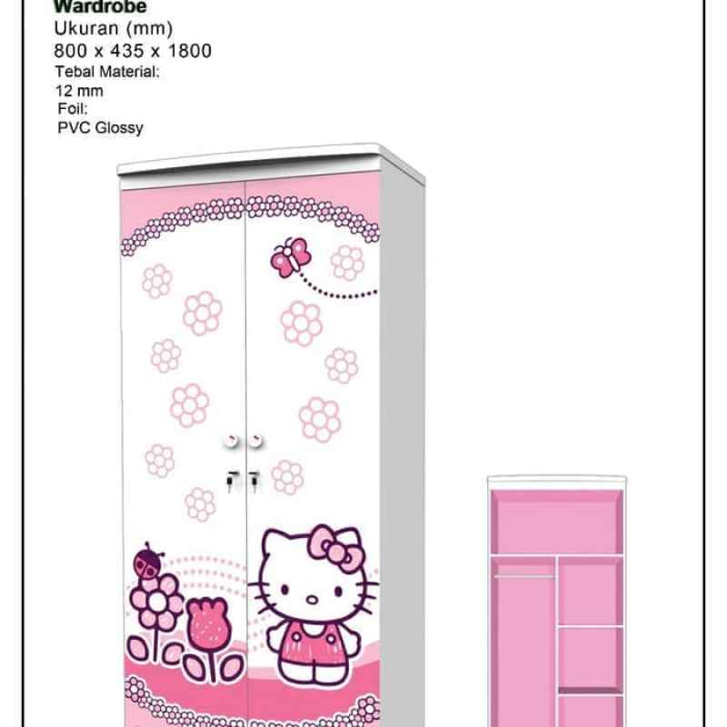 kea panel jaya murni furniture lemari pakaian baju anak karakter hello kitty wd kt 12 180 scbc scarabocchio white putih murah free ongkir jabodetabek full01 koh7qkyw