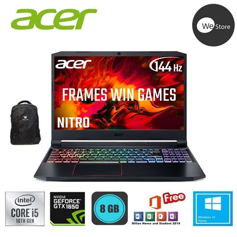 Jual Acer Predator Nitro 5 An515 55 579n Gaming Laptop I5 10300h 8gb 512gb Ssd Gtx1650 4gb 15 6fhd 144hz Win10 Office Home Student Online Desember 2020 Blibli