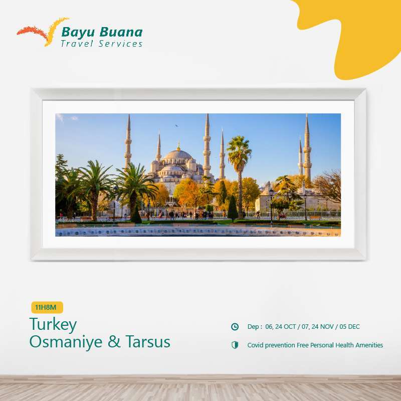 Jual Paket Tour Turkey With Osmaniye Tarsus Bayu Buana Travel Services Mt9tk Cost Saver Wisata Internasional 11 Hari Online November 2020 Blibli