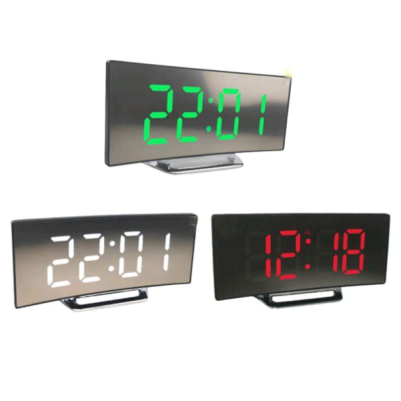 Jual 3x Office Table Alarm Clock Led Digital Alarm Clock Mirror Clock For Bedroom Online Desember 2020 Blibli