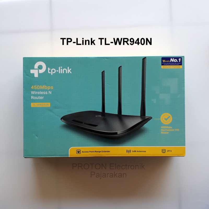 Jual Pemancar penerima Wifi TP-Link TL-WR940N 450Mbps Wireless Router 3  antena Online Desember 2020 | Blibli