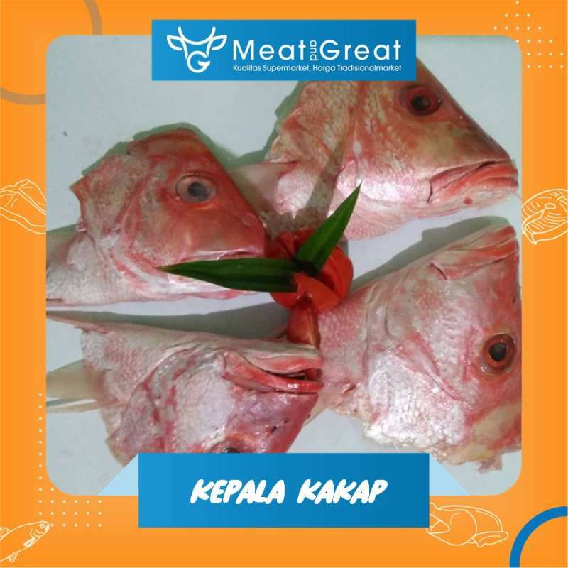 Jual Meat Great Kepala Ikan Kakap Merah Fresh 1 Kg Terbaru Juli 2021 Blibli