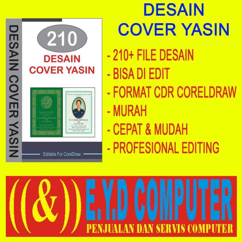 desain template cover yasin buku editing coreldraw