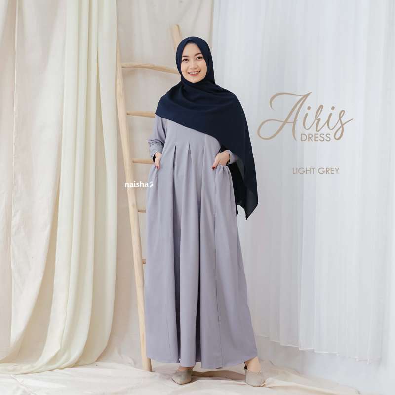 Jual Gamis Airis Syari Busui Wudhu Friendly S M L Xl Premium Abu Abu Muda Light Grey Murah Juni 2021 Blibli