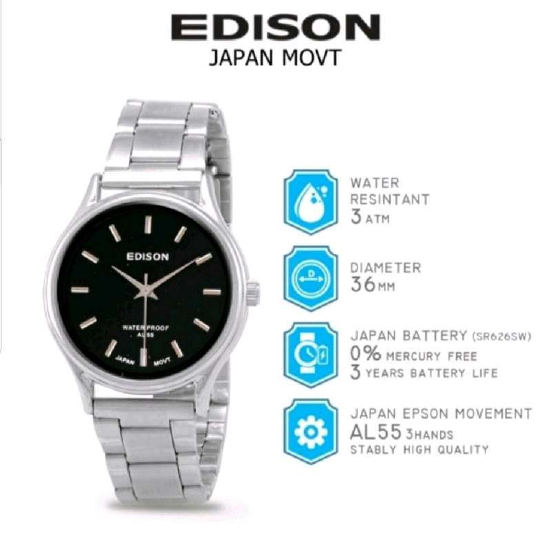 Edison quartz watch japan movt cheap