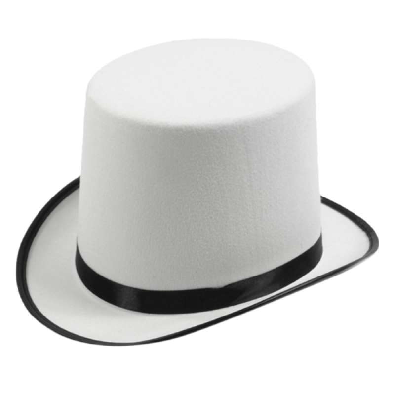 Promo White Magician Top Hat Party Caps 