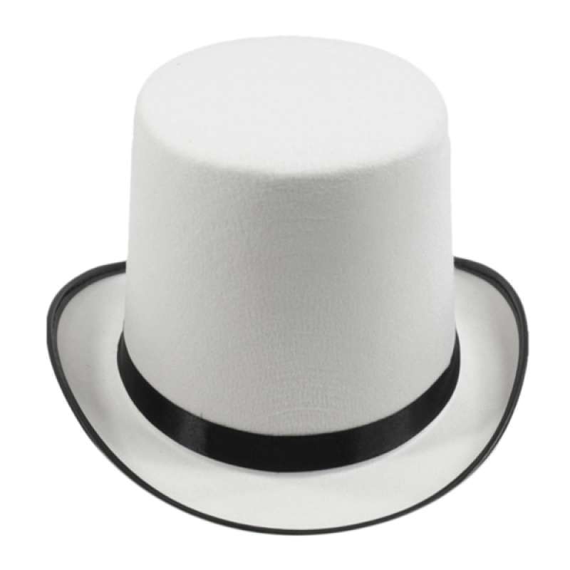 Promo White Magician Top Hat Party Caps 