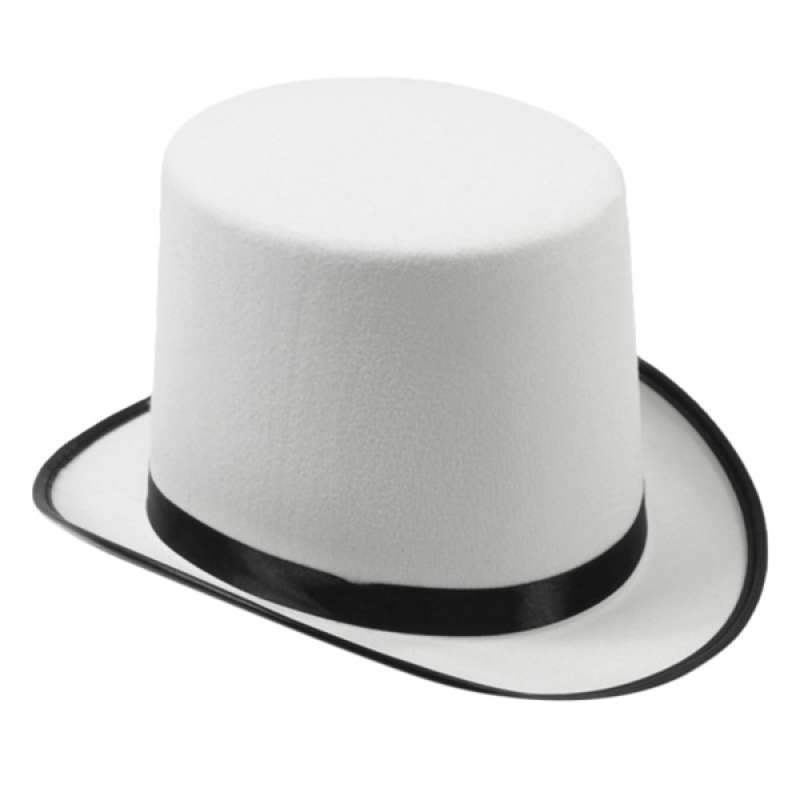Promo White Magician Top Hat Party Caps 