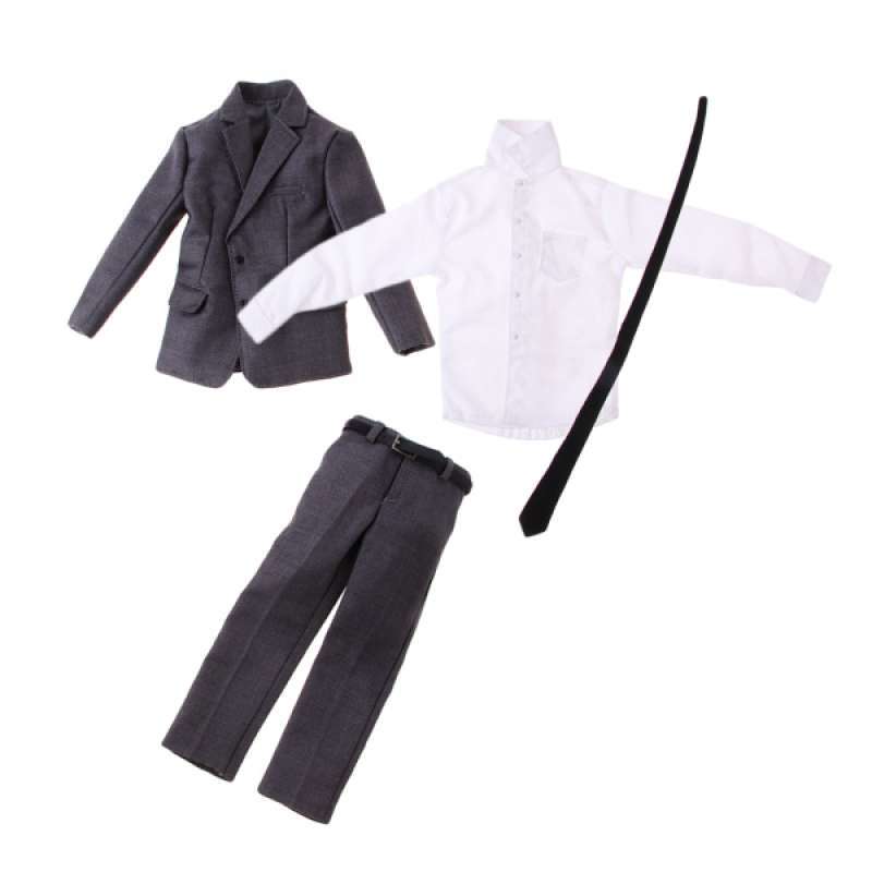 1/6 Black Vest Pants w/ Belt for 12'' Hot Toys Dragon TTL Male Action Figure 