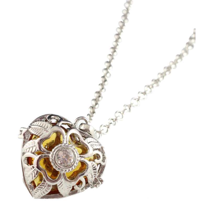 Promo Women Silver Locket Hollow Heart 
