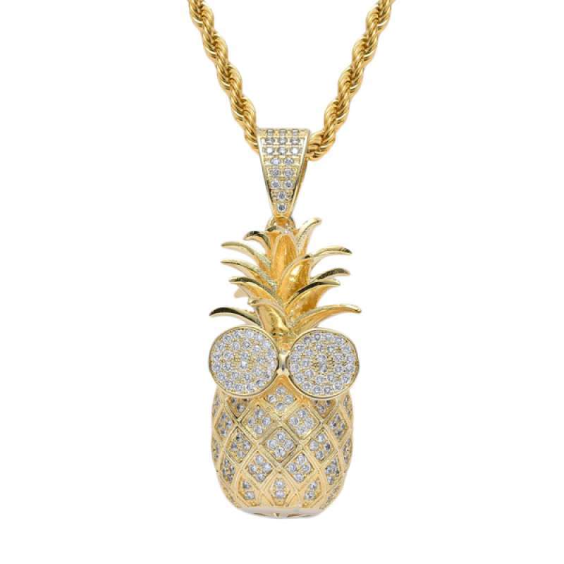Promo 18K Hip Hop Diamante Pineapple 