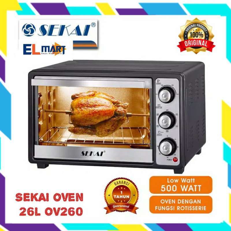 Jual Oven Listrik Pemanggang Ayam Kue Sekai 26l Ov 260 Ov260 Low Watt Online Januari 2021 Blibli