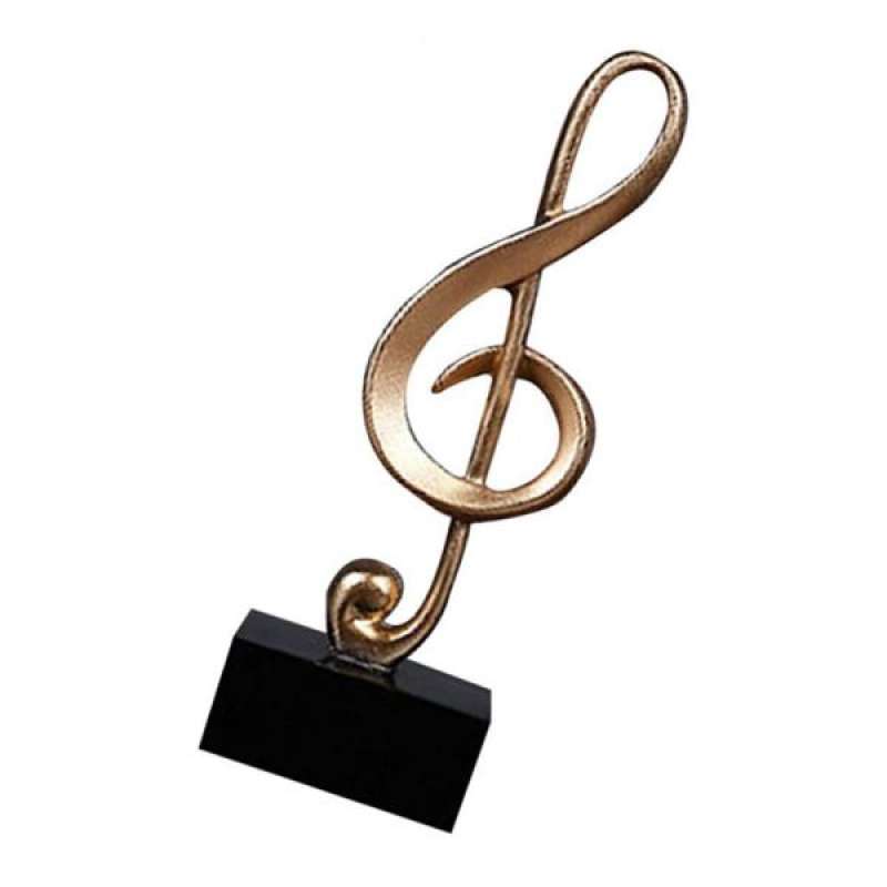 Resin Musical Notes Sculpture Music Note Symbol Ornament Wine Cabinet Bookshelf
