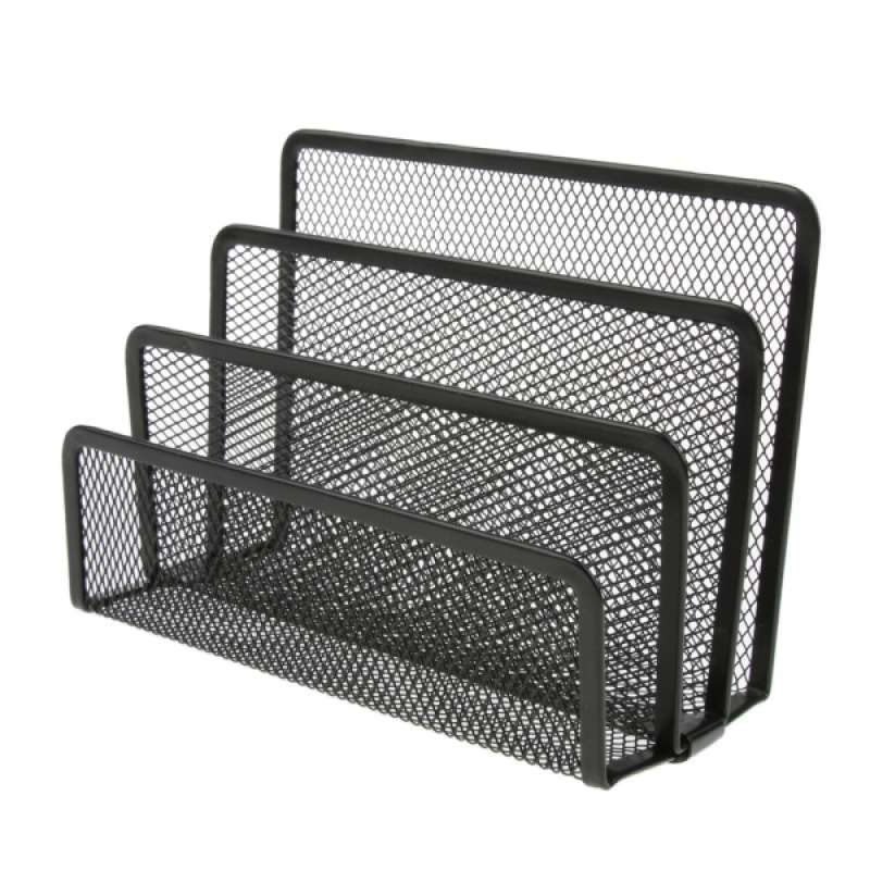 Jual Metal Mesh Desk Mail Organizer Upright Letter Bill Sorter Compact Rack Online Februari 2021 Blibli