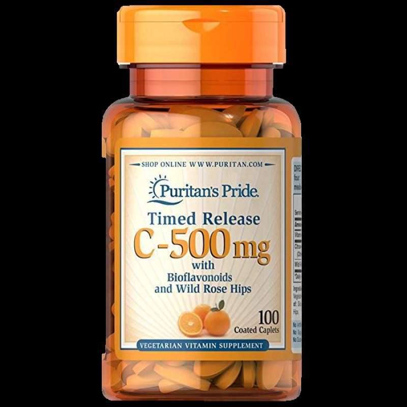 Jual Puritan Pride Vitamin C 500mg With Bioflavonoid Rose Hips Time Release 100 Kapsul Online November 2020 Blibli Com