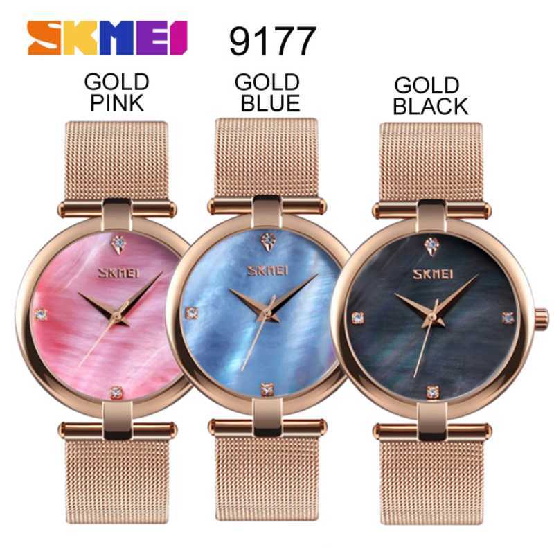 Promo Jam Tangan Wanita Original Rantai Pasir SKMEI 9177 Anti Air - GOLD  PINK di Seller Milkyway Tech - Kota Jakarta Barat, DKI Jakarta | Blibli
