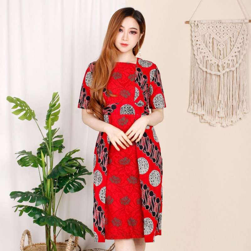 Jual Jo Nic Caroline Dress Batik Kombinasi Brokat Murah Mei 2021 Blibli
