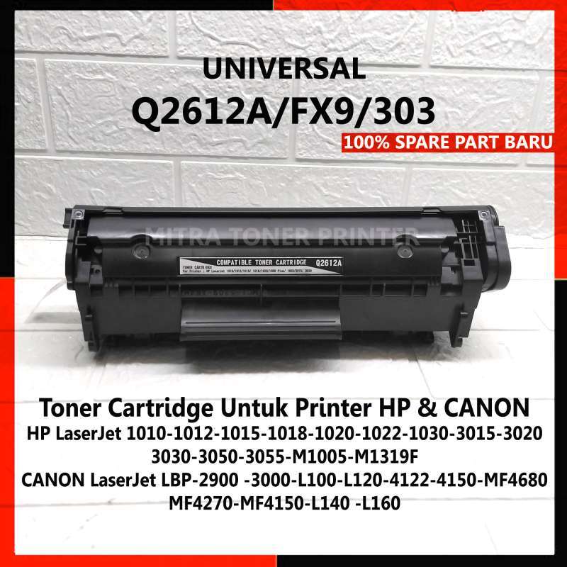 toner catridge q2612a fx9 crg303 printerhp1010 1020 canon lbp2900 3000