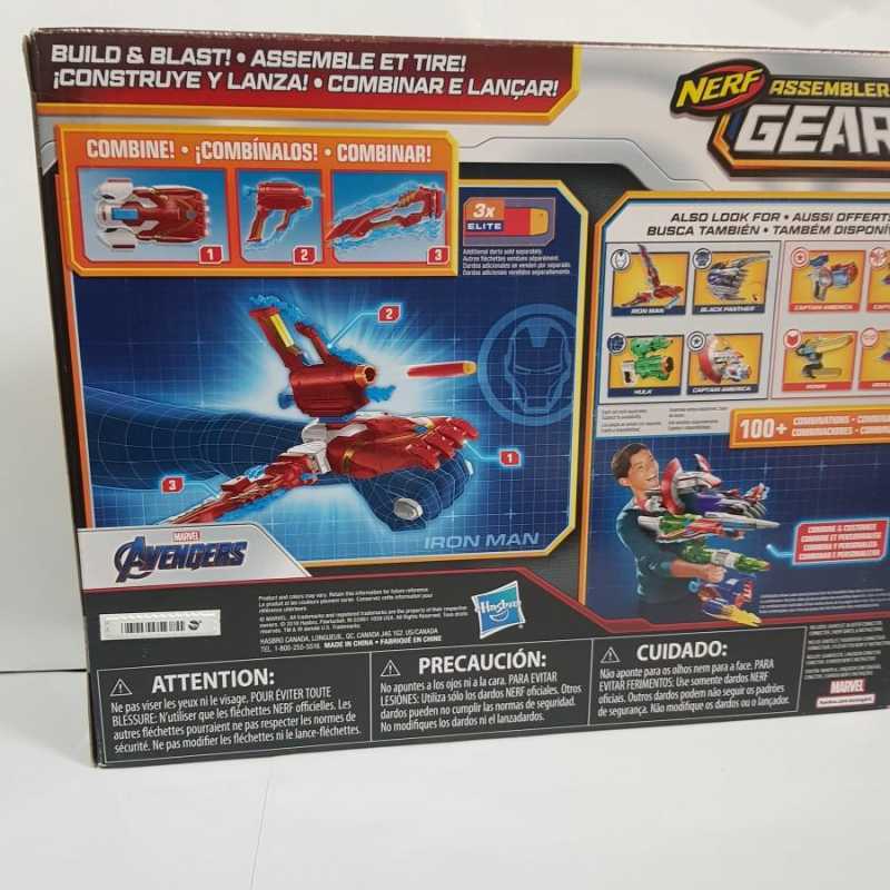 Jual Mainan Tembakan Nerf Assembler Gear Marvel Avengers Iron Man