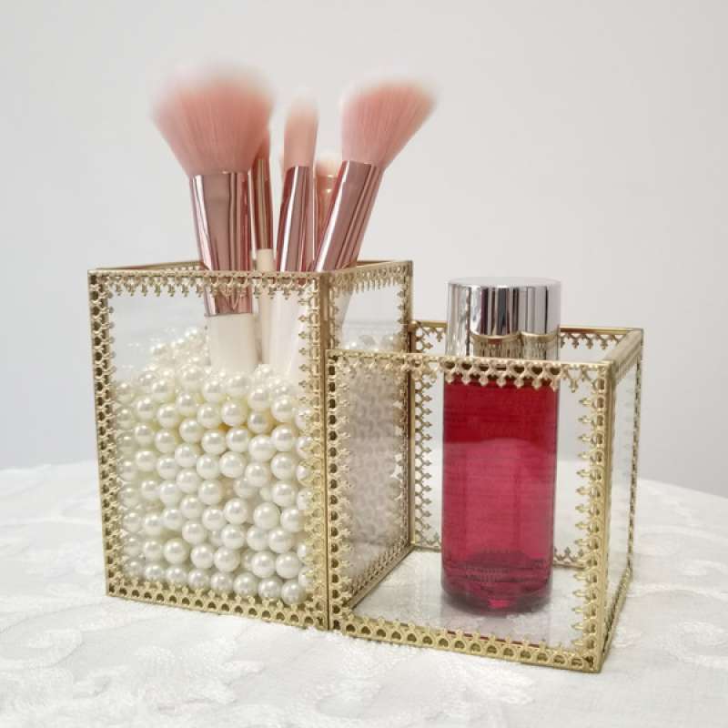 Jual Oem Clear Makeup Storage Box Brush Holder Grooming Cosmetics Organizer Case Online November 2020 Blibli
