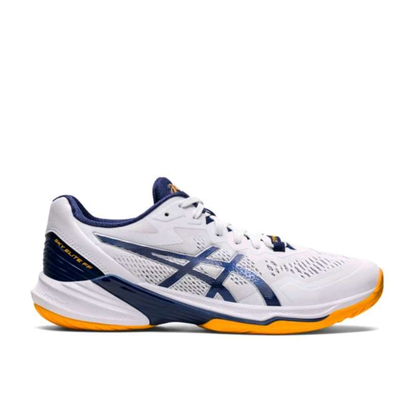 SEPATU VOLI ASICS SKY ELITE FF MT 2 VOLLEY WHITE NAVY 100 ORIGINAL