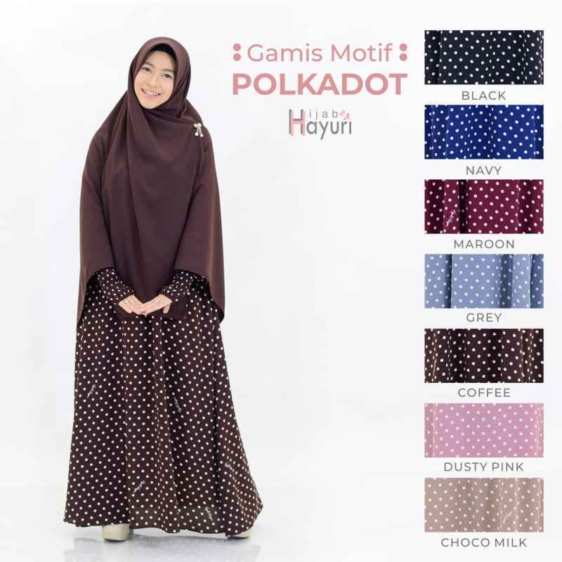 Jual Hijab Hayuri Gamis Polkadot Online Januari 2021 Blibli