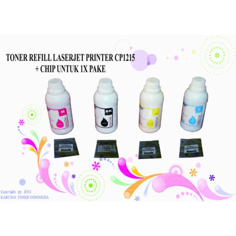 toner refill for use laserjet printer cp1215 chip untu berkualitas magenta