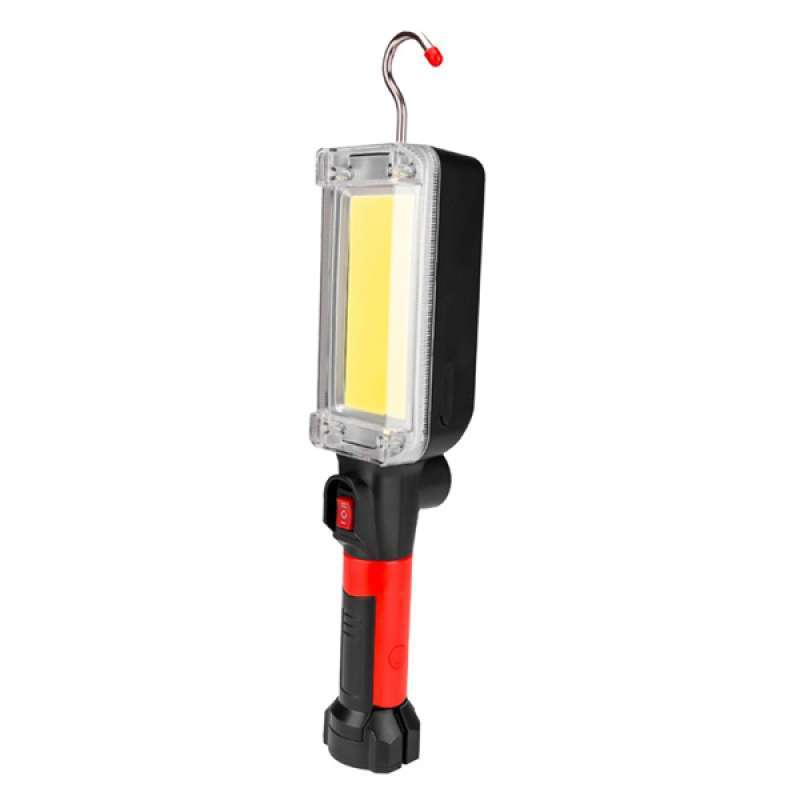 rechargeable cob led flashlight work light fold lamp magnetic torch inspection