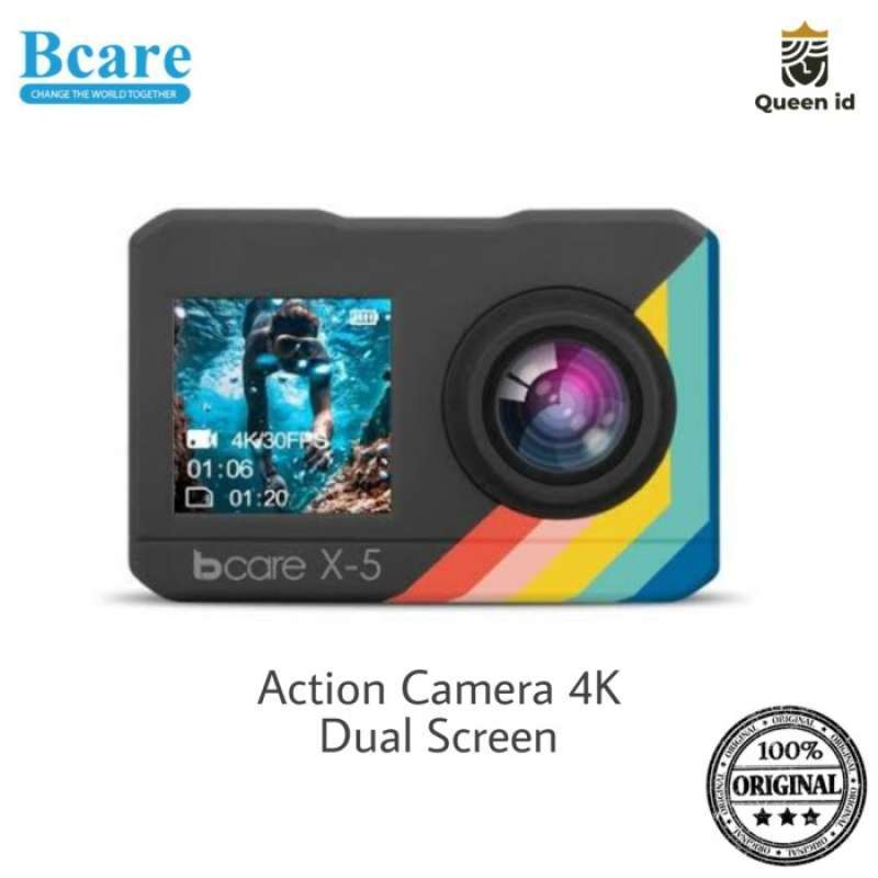 Promo Bcare X5 Action Camera 4K 16MP UltraHD WiFi / Kamera Action X-5 Dual  Screen WaterProof Action Cam di Seller QUEEN id Official Store - Kab.  Tangerang, Banten | Blibli