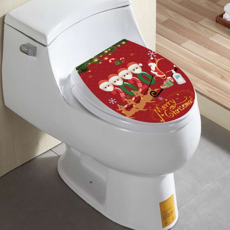 Promo Bluelans Elk Santa Claus Decal Removable Bathroom ...