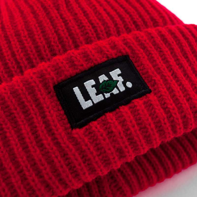Jual LEAF LOGO - RED BEANIE di Seller 