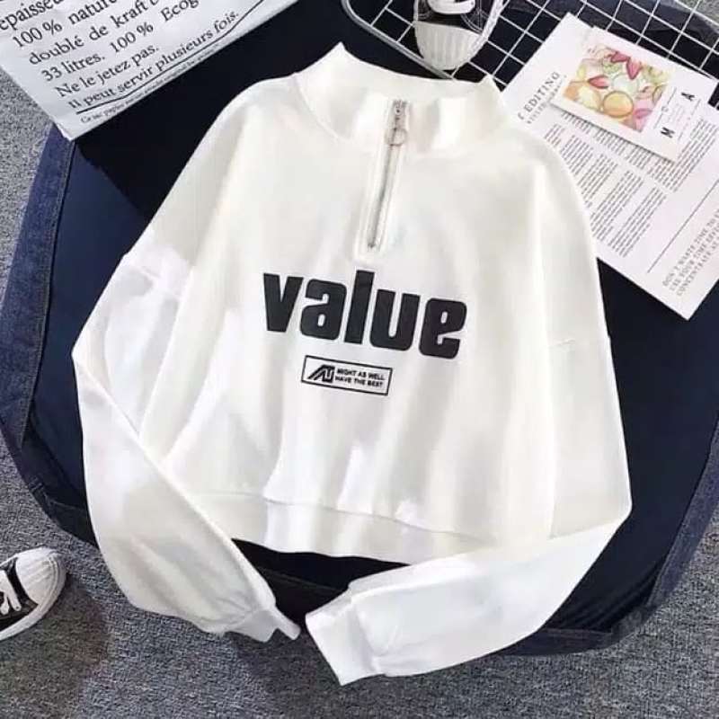 Promo SAJANGSHOP SWEATER CROP ALA KOREA 