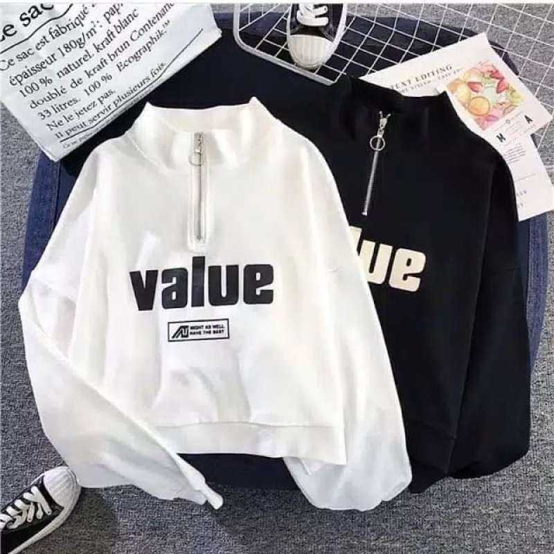 Promo SAJANGSHOP SWEATER CROP ALA KOREA 