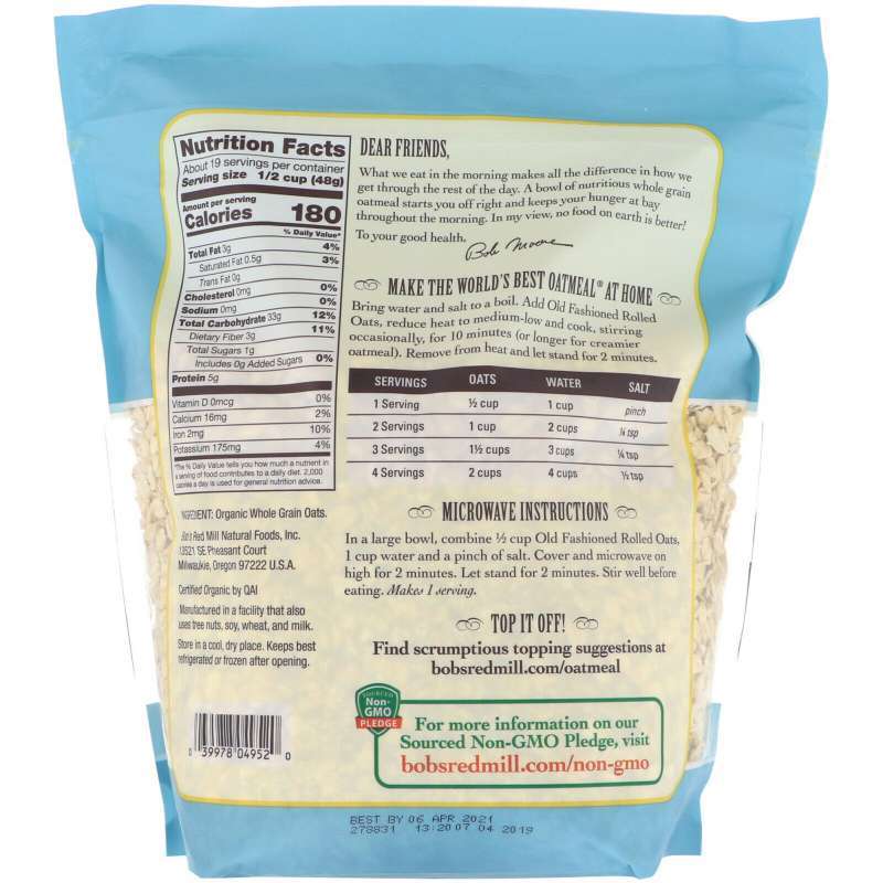 Jual Organic Old Fashioned Rolled Oats Whole Grain 907g ...