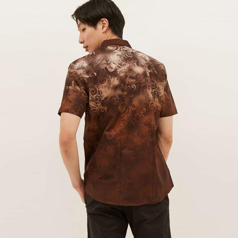 Jual Woffi Man Bhavani Kemeja Pria Coklat Online Februari 2021 Blibli